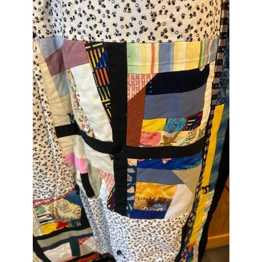 Handmade Quilt Black Backing Maine Coon Cats Winnie The Pooh 77.5x61 READ (5363)
